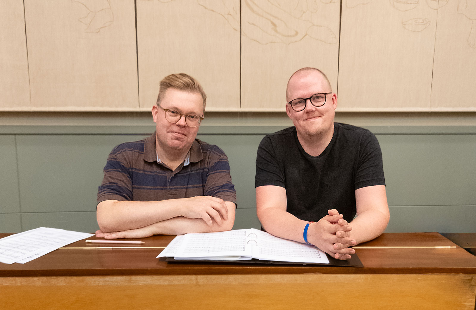 Tommi Niskala ja Markus Virtanen pianon takana